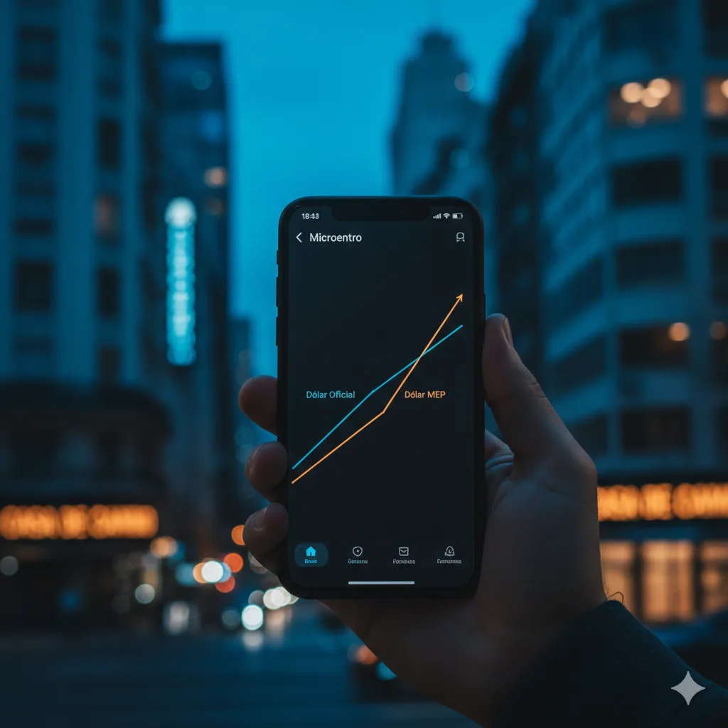 Captura de pantalla de pizarra de cambios con diferentes cotizaciones del dólar